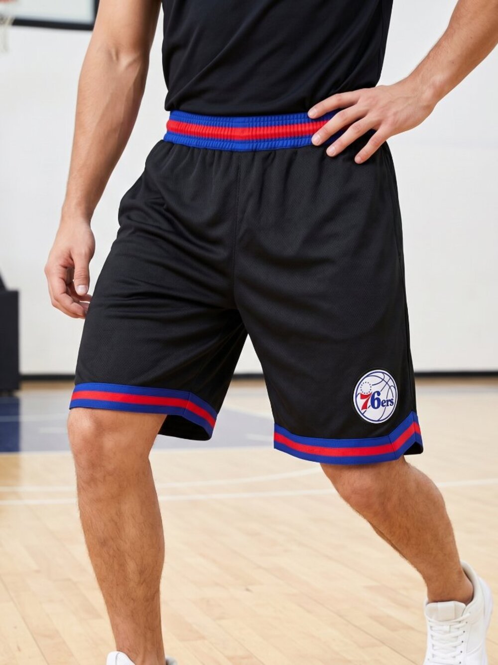 NWT | Philadelphia 76ers NBA Black Basketball Sports Shorts | Xlarge